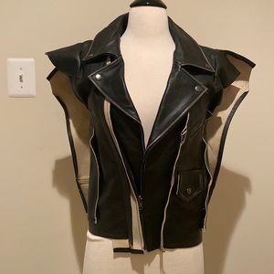 Maison Martin Margiela for H&M moto leather vest jacket